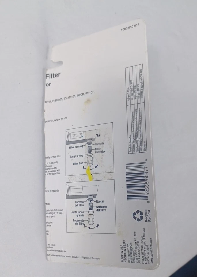 HDX FMF-2 Refrigerator Filter Replacement Frigidaire Kenmore New! - Image 2 of 3