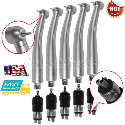 1/5Pcs  Dental High Speed Handpiece w/ 4H Quick Coupler fit NSK YDNK4