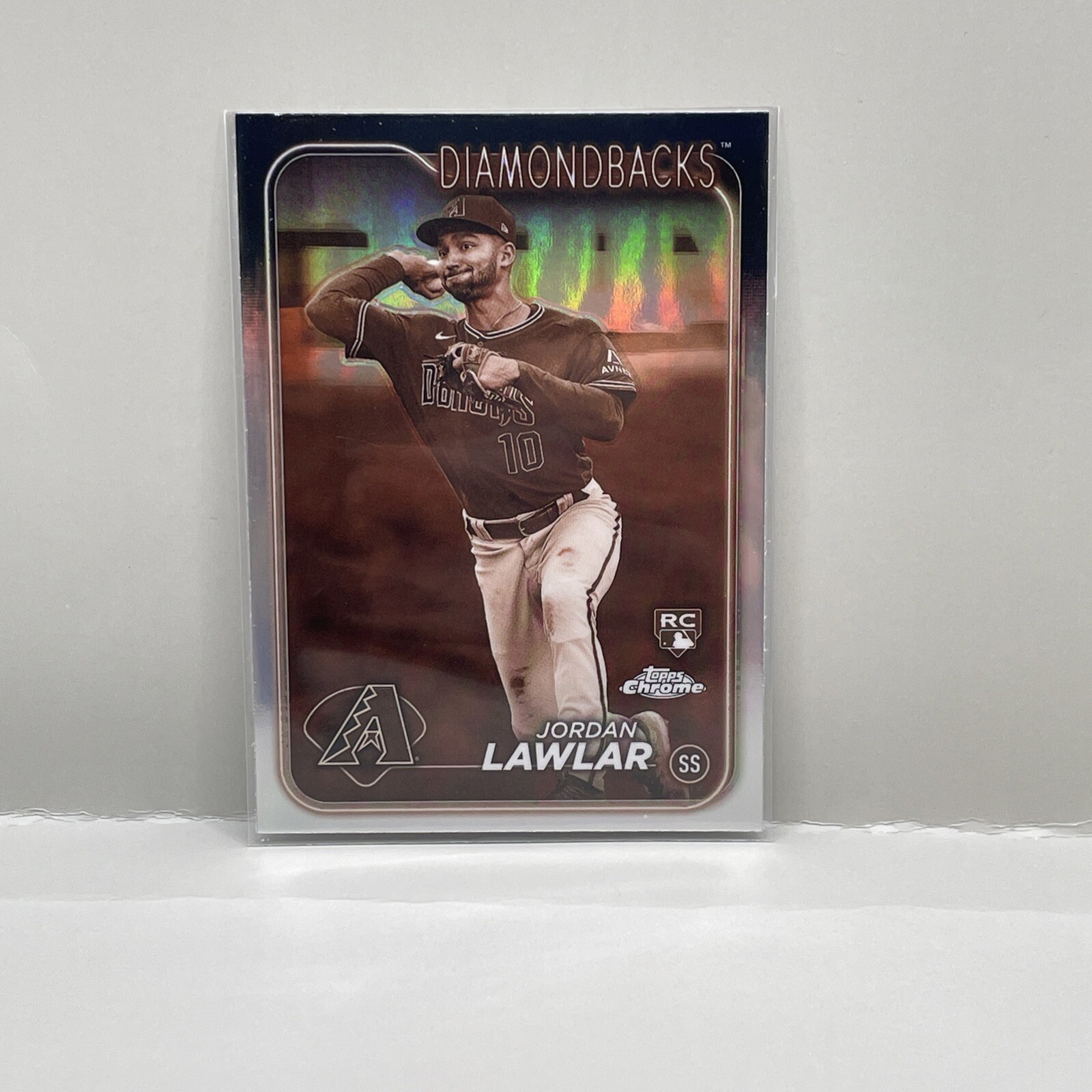 2024 Topps Chrome Jordan Lawlar RC Rookie Sepia Refractor #229 Diamondbacks