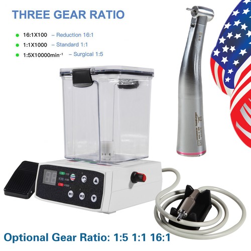 Dental LED Electric Motor Micromotor /1:1/1:5 Fiber Optic Handpiece Practice USA - Picture 41 of 56