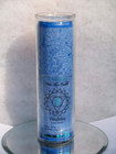 Chakrakerze blau Visuddha-Chakra Meditation Glaswindlicht 100 Stunden-Kerze