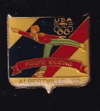 1992 USA XXXI OLYMPIC Pin - Winter Games Albertville France - Figure Skating