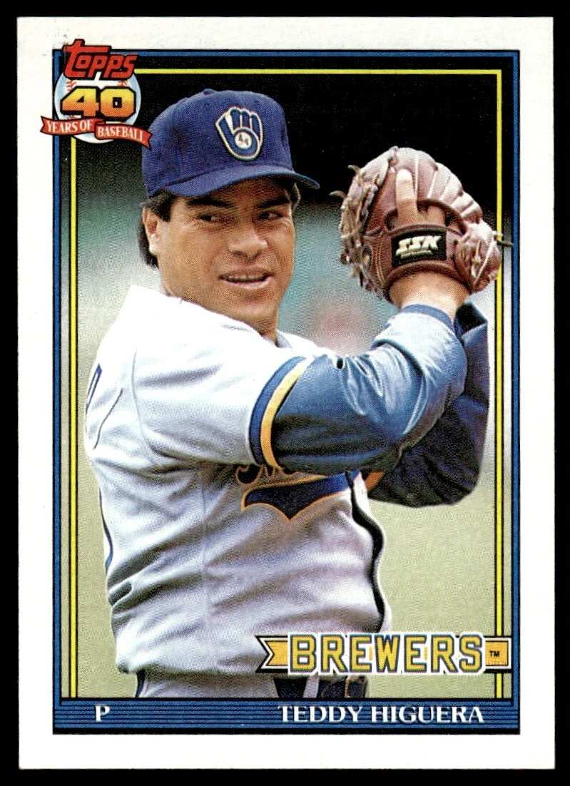 1991 Topps #475 Teddy Higuera - Milwaukee Brewers