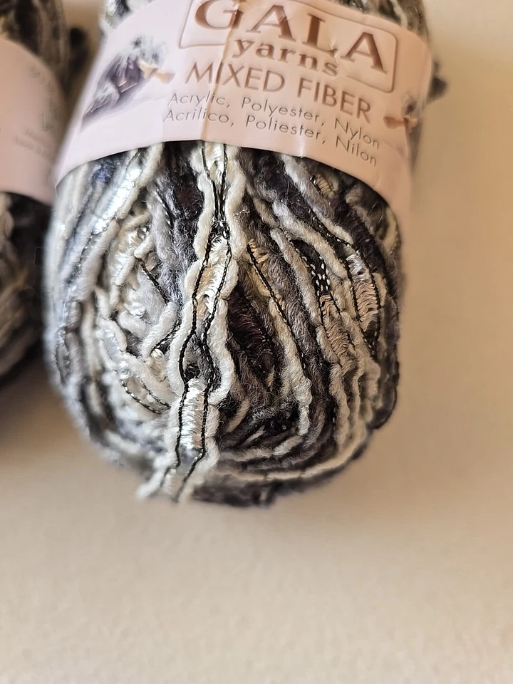 Cinta/hilo de escalera de fibra mixta Gala 120 gr/4 oz gris plata negro Foto 2 de 4