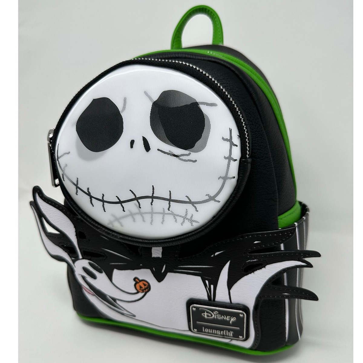 jack skellington and zero mini backpack Disney Nightmare Before Christmas The Dog PU Leather Cute Purse Tote Bag Small Mini Travel backpack 12" Velvet Measurements Loungefly Disney Nightmare Before Christmas