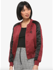 Disney Princess Mulan Phoenix Satin Bomber Jacket "nwt"
