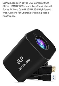 ELP USB Zoom de la caméra PC Webcam 12X Zoom 4K 30 FBs 1080P 60 Fps HDMI Autofocus
