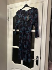 Fat Face jersey dress size 14, floral, blue and purple and pink. New with tags 
