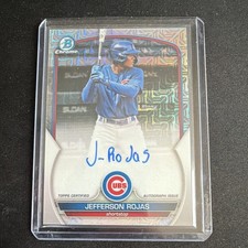 Bowman 2023 Chrome Mega Box Mojo Jefferson Rojas Cubs Autograph Rookie #BMA-JRS