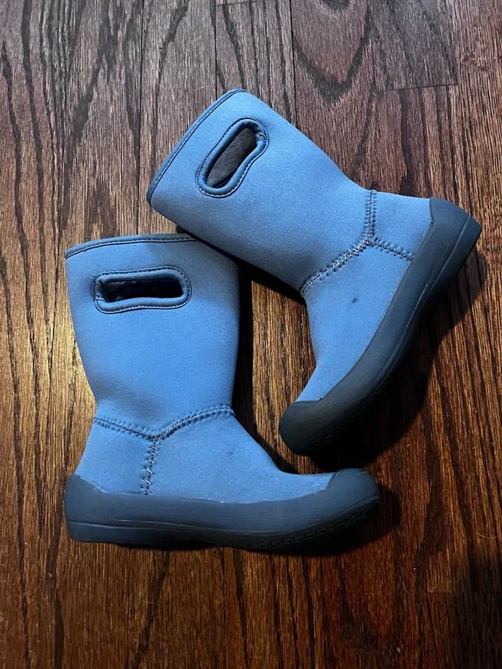 Bogs All Weather Blue Snow And Rain Boot Size 7 Toddler Pull On Soft Neoprene - Image 4 of 4