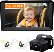 Baby Car Camera 7-Inch Baby Monitor for Car with USB Plug and Play Easy Setup 36