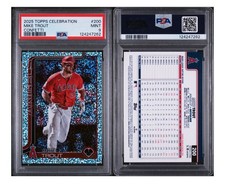 2025 Topps Series 1 Celebration Mike Trout Confetti Foil #200 Angels PSA 9 Pop 1