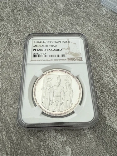 £5 Egyptian Treasures Silver Coin NGC PF 68 Ultra Cameo