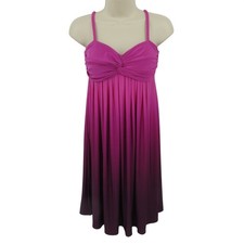 Bisou Bisou Women 4 Purple Gradient Twisted Strap Sweetheart Dress Y2K 2000s VTG