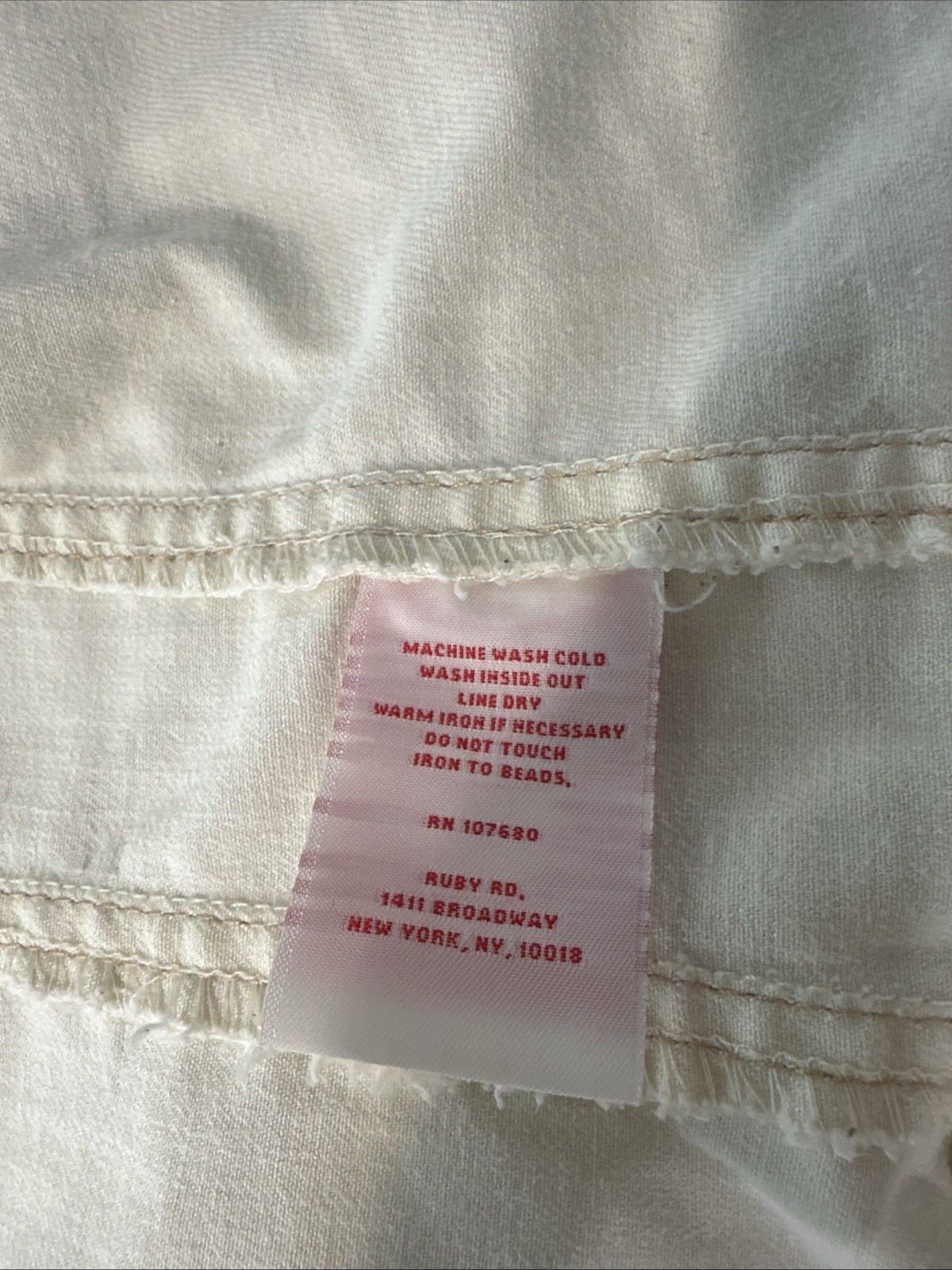 Ruby RD Two Piece Denim Set Cream Colored - image 13