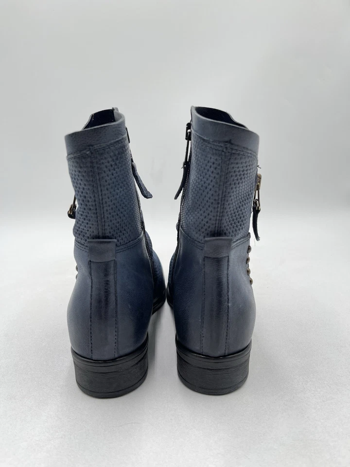 Mujer Miz Mooz Sandi Azul Cuero Cremallera Informal Vestido Botines Talla 37 Foto 4 de 4