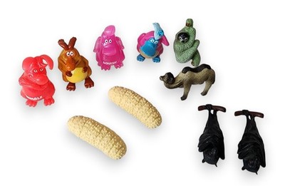 Lot Of 10 Yowie Figures Plastic Animals Bats Sea Cucumbers Camel Critters