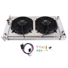 3-row Cooling Radiator With Fans For Chevy S10blazergmc Jimmy 4.3l 1996-2005