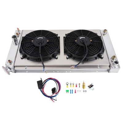 3-Row Cooling Radiator with Fans for Chevy S10/Blazer/GMC Jimmy 4.3L 1996-2005