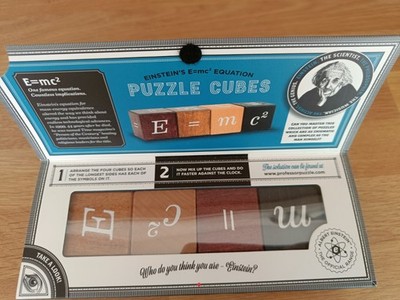 The Einstein Collection E=Mc² Puzzle Würfel Holzwürfel Puzzle Professor Puzzle