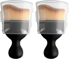 2 Pcs Auto Car Interior Detail Dust Brush Soft Bristles Dash Screen Vent Clean