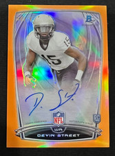 DEVIN STREET 2014 Bowman Chrome Orange Refractor #16 Rookie Card RC AUTO #40/50