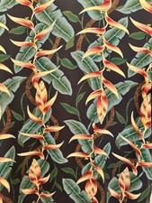 Vtg Reyn Spooner Hawaii Heliconia Floral Tropical Hawaiian Aloha Shirt Kahala XL