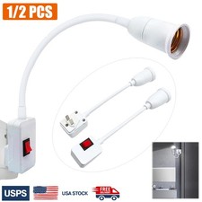 2x E27 Plug-in Lamp Socket Adapter with Switch Flexible Neck Extension Lamp Bulb