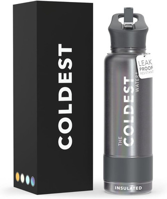 Coldest Insulated Water Bottle with Straw Lid - Stainless Steel Metal Insulated