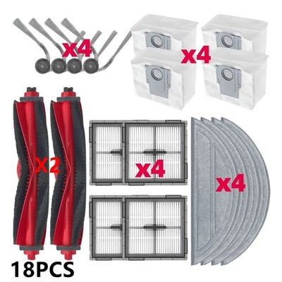 Accessories Kit for Roborock Q10V+/ Q10V Roller Brush Mop Pad Filter Dust Bag