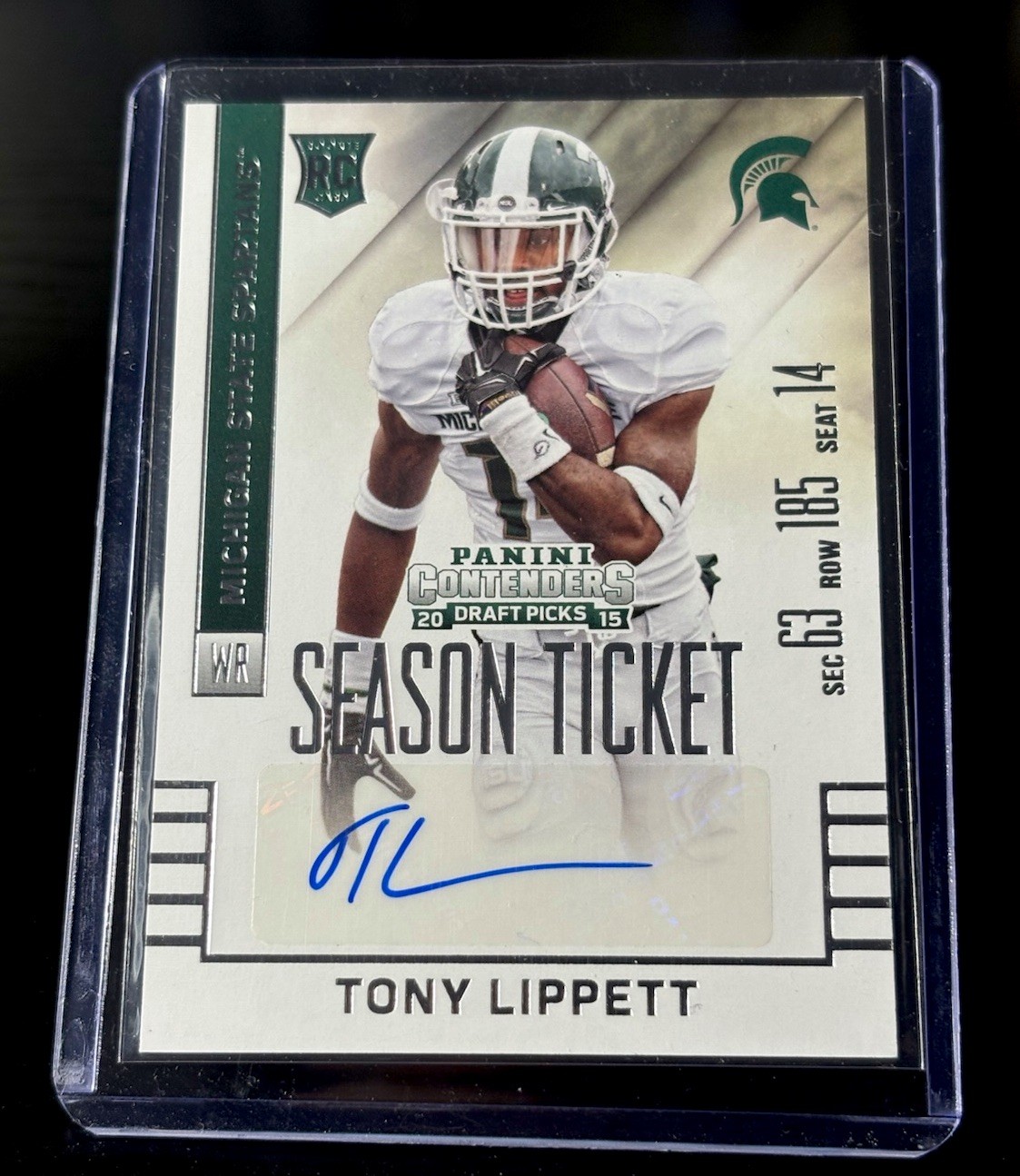 Tony Lippett Panini Contenders Draft Picks #243 Autograph