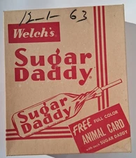 1960s Sugar Daddy Candy Vtg Advertising Store Display Box