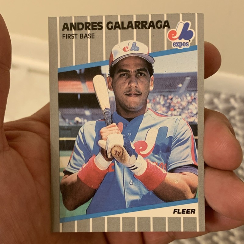 Fleer 1989 Andres Galarraga Montreal Expos #376 Baseball Trading Card