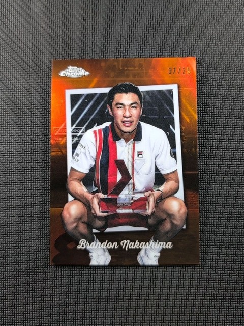 Brandon Nakashima 2025 Topps Chrome Tennis Orange Refractor /25 #CTD-1