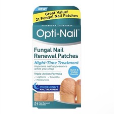 Opti-Nail Fungal Nail Renewal Patches Night-Time Overnight Treatment, 21 Patches