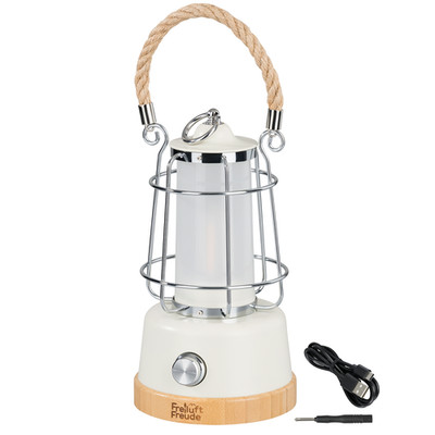 LED Akku Campinglampe Laterne 370lm dimmbar USB bis 75h IP44 Outdoor Laterne