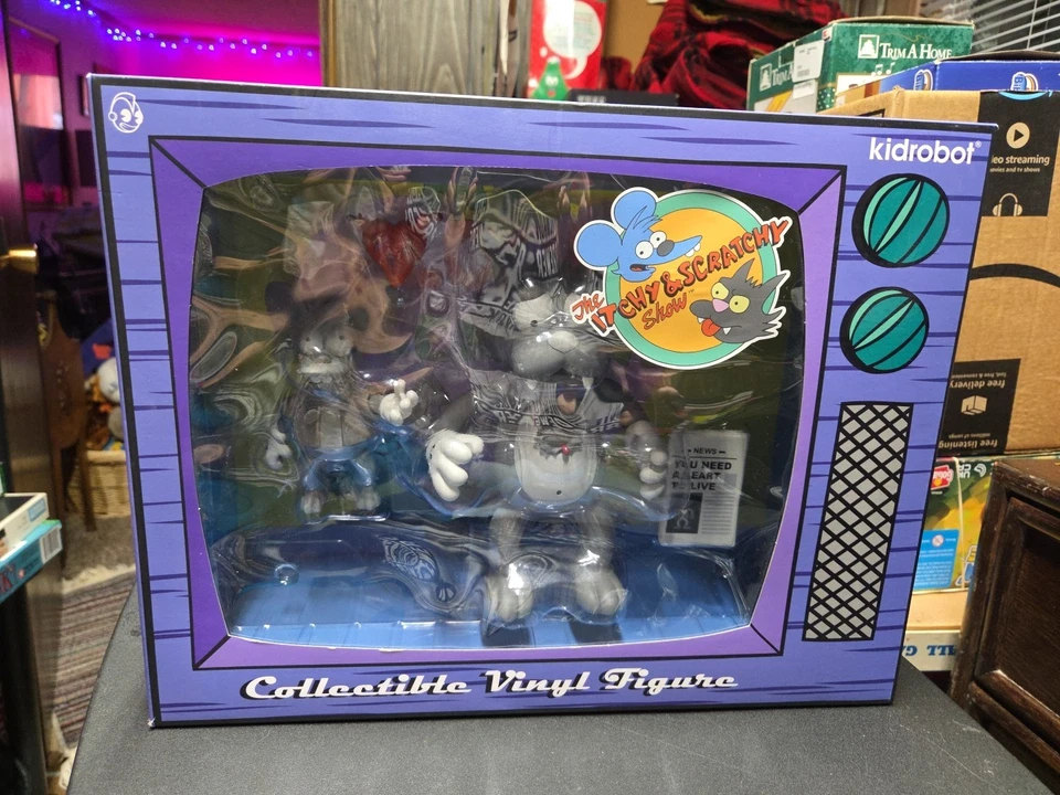 The Simpsons Itchy & Scratchy Collectable Vinyl Action Figures Kidrobot New NIB - Image 2 of 4