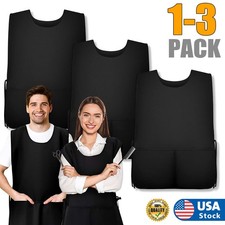 1-3pcs Cobbler Apron with 2 Pockets and Side Lacing Unisex Working Kitchen Apron