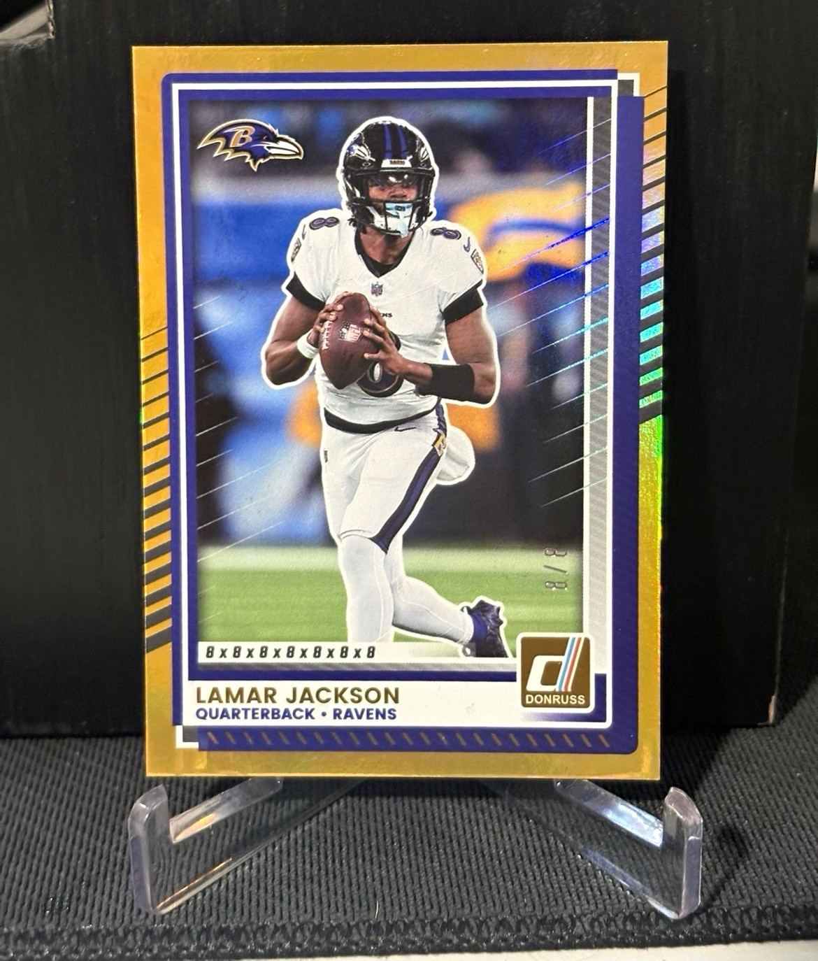 2025 Donruss Lamar Jackson #102 Jersey Number Match 8/8 8x8x8x8x8x8x8 NFL Ravens