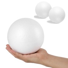 2PCS 6 Inch White Foam Balls, White Polystyrene Balls Craft Foam Balls for Ar...