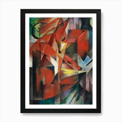 Franz Marc 1913 Füchse ~ High Defin gerahmtes Wandbild Poster Leinwanddruck Bild