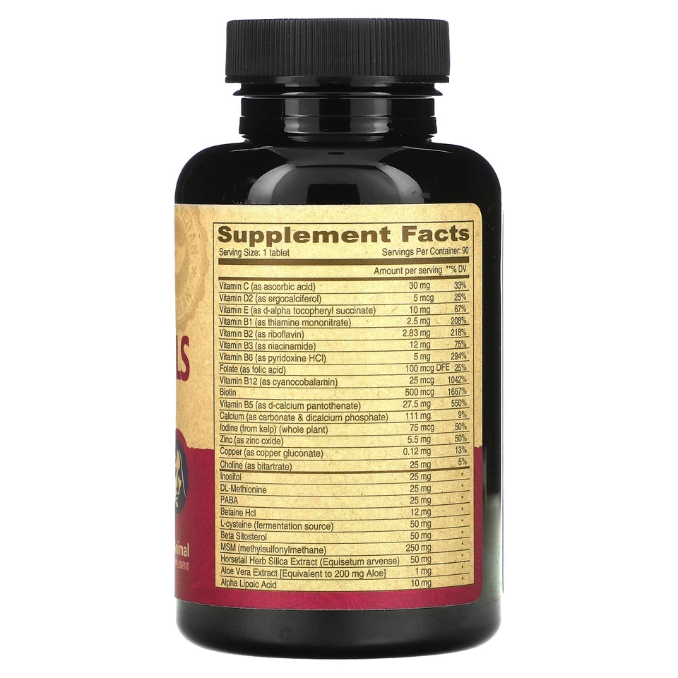 Deva Vegano Cabello Uñas Piel 90 Comprimidos Sin Lácteos, Sin Huevo, Sin Gluten, Foto 2 de 2