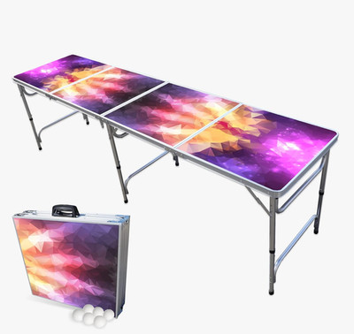 8 Foot Folding Beer Pong Table - Prism Edition