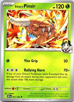 Ethan's Pinsir 001/182 Uncommon Destined Rivals Pokemon NM