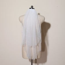 Two-Layer Wedding Veil Custom Bride Veil Elbow Length Bridal Veil White Veil