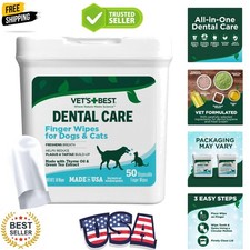 Finger Dental Wipes for Dogs and Cats   Oral Care Wipes for Teeth Cleaning, F...