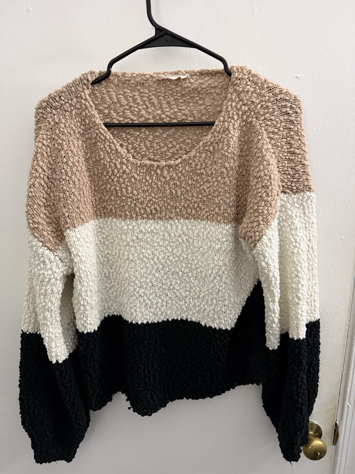 Altar'd State Women's Striped Pullover Sweater Size M Long Sleeve Chunky Knit