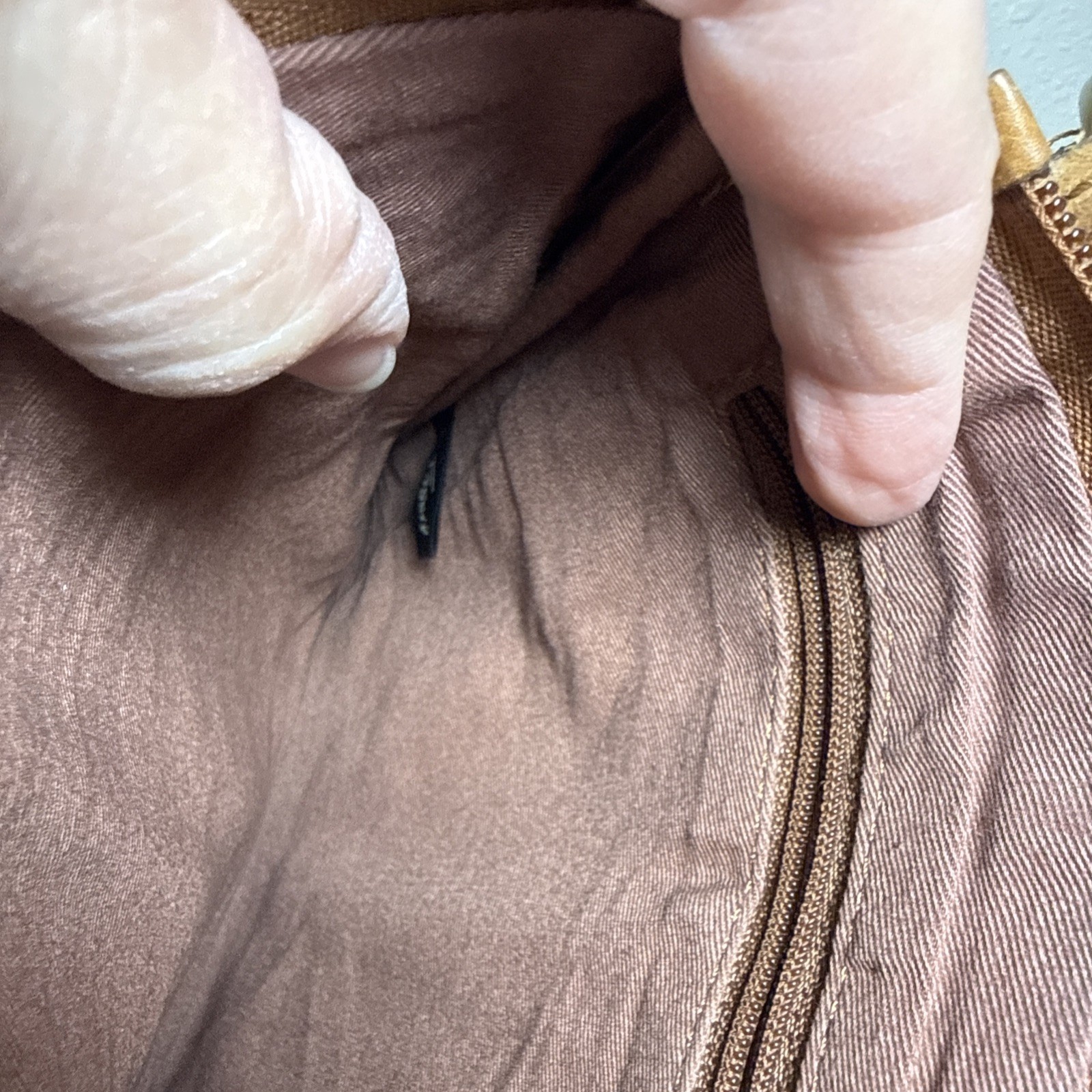 Fossil Purse Patchwork Leather Tan Crossbody Smal… - image 11