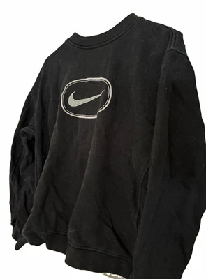 Nike Herren Sweatshirt Schwarz Rundhals Langarm Logo Pullover Größe M - Bild 1 von 3