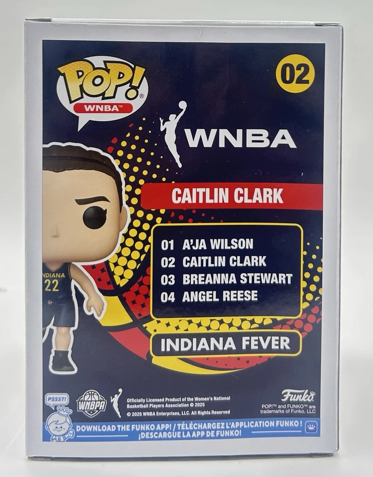 Caitlin Clark Signed Funko Pop 02 Indiana Fever Autographed Beckett BAS COA - Image 4 of 4